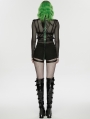 Black and Green Cyberpunk Gothic Skeleton Chain Harness
