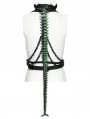 Black and Green Cyberpunk Gothic Skeleton Chain Harness