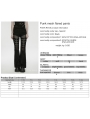 Black Gothic Punk Mesh Spliced Flared Pants for Women