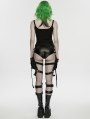 Black Gothic Punk Belt Leg Harness with Bag