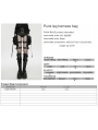 Black Gothic Punk Belt Leg Harness with Bag