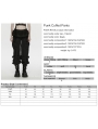 Black Gothic Punk Loose Cuffed Cargo Pants for Women