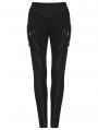 Black Gothic Cyberpunk Leggings for Women