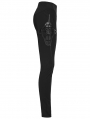 Black Gothic Cyberpunk Leggings for Women