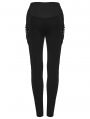 Black Gothic Cyberpunk Leggings for Women