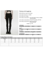 Black Gothic Cyberpunk Leggings for Women