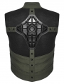 Black and Green Gothic Cyberpunk Mechanical Vest Top for Women