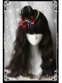 Black Ribbon Bow Feather Hat Christmas Headdress