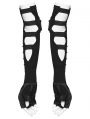 Black Gothic Cyberpunk Cutout Fingerless Gloves