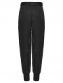 Black Gothic Cyberpunk Buckled Cargo Pants for Women
