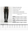 Black Gothic Cyberpunk Buckled Cargo Pants for Women