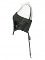 Black and Green Gothic Cyberpunk Corset Top for Women