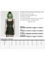 Black and Green Gothic Cyberpunk Asymmetrical Bodycon Short Skirt