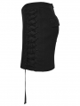 Black Gothic Cyberpunk Asymmetrical Bodycon Short Skirt