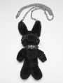 Black Gothic Punk Rebel Fur Doll