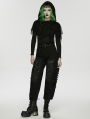 Black Gothic Punk Decadent Denim Pants for Women
