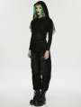 Black Gothic Punk Decadent Denim Pants for Women