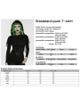 Black Wasteland Punk Gothic Hooded Long Sleeve T-Shirt for Women
