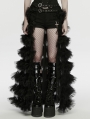 Black Gothic Multi-Layered Mesh Irregular Skirt