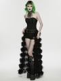 Black Gothic Multi-Layered Mesh Irregular Skirt