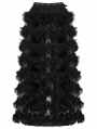 Black Gothic Multi-Layered Mesh Irregular Skirt