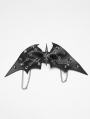 Black and Silver Spiked Punk Gothic Bat Bow Hairpin