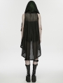 Black Gothic Punk Versatile Hooded Vest for Women