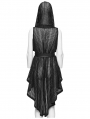 Black Gothic Punk Versatile Hooded Vest for Women