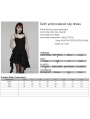 Black Gothic Embroidered Irregular Pleated Slip Dress