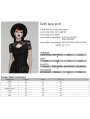 Black Gothic Lace Short Puff Sleeve Shirt for Women