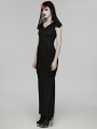 Black Elegant Gothic Nun Hooded Cape Fishtail Long Dress