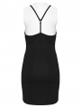 Black Gothic Perspective Sexy Knit Short Slip Dress