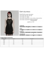 Black Gothic Perspective Sexy Knit Short Slip Dress
