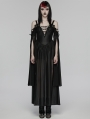 Black Sexy Gothic Off Shoulder Deep V-Neck Long Dress