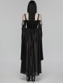 Black Sexy Gothic Off Shoulder Deep V-Neck Long Dress