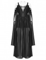 Black Sexy Gothic Off Shoulder Deep V-Neck Long Dress