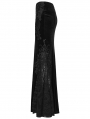 Black Gothic Sequin Embroidered Lace Velvet Fishtail Skirt