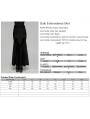 Black Gothic Sequin Embroidered Lace Velvet Fishtail Skirt