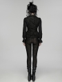 Black Gothic Embroidered Lace Visual Vest for Women