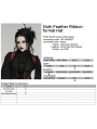 Black Gothic Feather Ribbon Format Hat