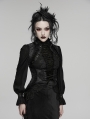 Black Retro Gothic Palace Underbust Corset Vest for Women