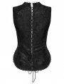 Black Retro Gothic Palace Underbust Corset Vest for Women
