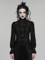 Black Gothic Lace Visual Pullover Shirt for Women
