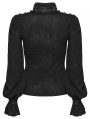 Black Gothic Lace Visual Pullover Shirt for Women