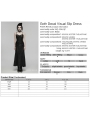 Black Gothic Lace Decal Sexy Fishtail Long Slip Dress