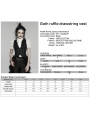 Black Gothic Ruffle V-Neck Drawstring Vest for Women