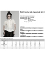 White Gothic Classical Ruffle Short Sleeve Shirt for Women