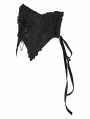 Black Gothic Beaded Embroidery Mesh Corset Waistband