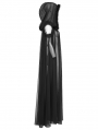 Black Gothic Perspective Mesh Magic Hooded Long Cape for Women