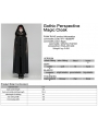 Black Gothic Perspective Mesh Magic Hooded Long Cape for Women